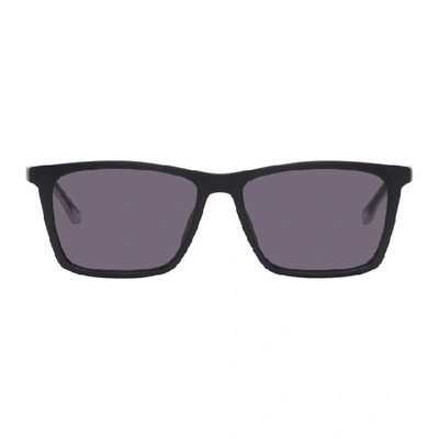 Shop Hugo Boss Black Matte Rectangular Glasses In 0003 Mtt Bl