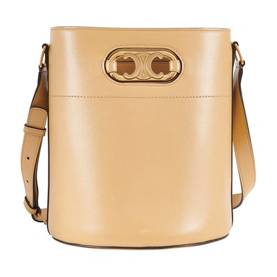 ClaireVia on X: CELINE Bucket Bag Maillon Triomphe in Caramel