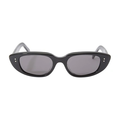 Shop Celine Oeil De Chat Acetate Sunglasses In Black