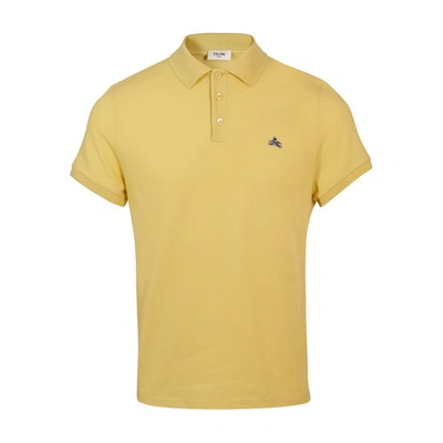 Shop Celine André Butzer Wanderer Embroidered Piqué Cotton Polo Shirt In Light Yellow