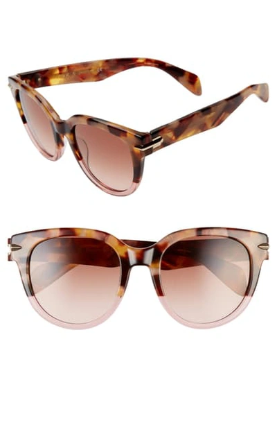 Shop Rag & Bone 54mm Cat Eye Sunglasses In Brown Havana/ Pink