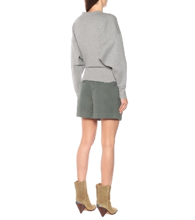 Isabel Marant Étoile Teloya Cotton-fleece Sweatshirt In Grey | ModeSens