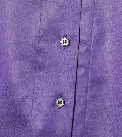 Shop Acne Studios Satin Shirt In Purple