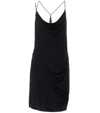 Shop Helmut Lang Scala Jersey Minidress In Black