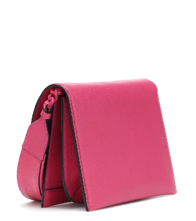 Shop Ferragamo Trifolio Small Leather Crossbody Bag In Pink