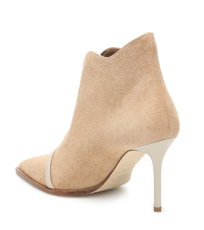 Shop Malone Souliers Cora 85 Suede Ankle Boots In Beige