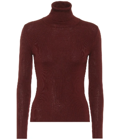 Shop Ferragamo Cashmere, Wool And Silk Sweater In Red