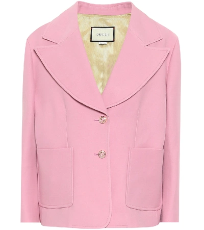 Shop Gucci Silk And Wool Cady Blazer In Pink
