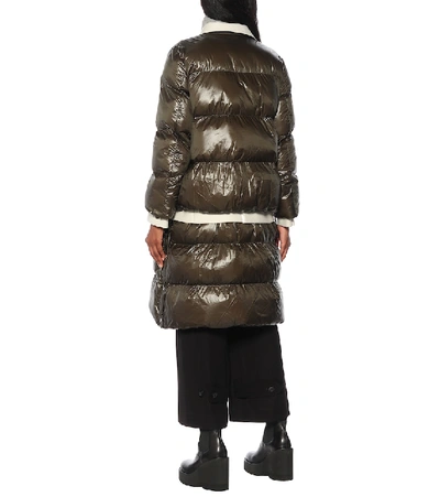 Shop Sacai Quilted Puffer Coat In Green