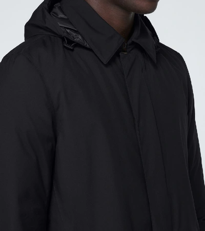 Shop Herno Lightweight Down-filled Raincoat In Black