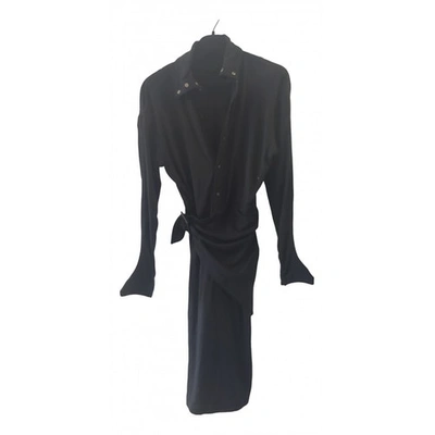 Pre-owned Mugler Mid-length Dress In Black