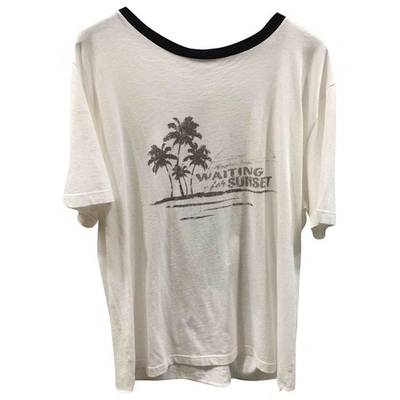 Pre-owned Saint Laurent White Cotton T-shirt