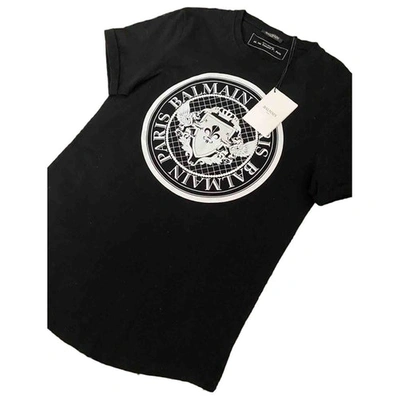 Pre-owned Balmain Black Cotton T-shirts