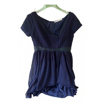 Pre-owned Balenciaga Mini Dress In Navy