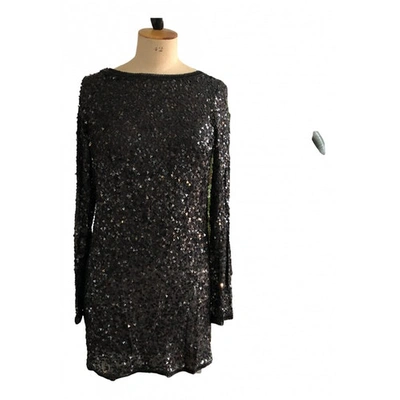 Pre-owned Allsaints Glitter Dress In Black