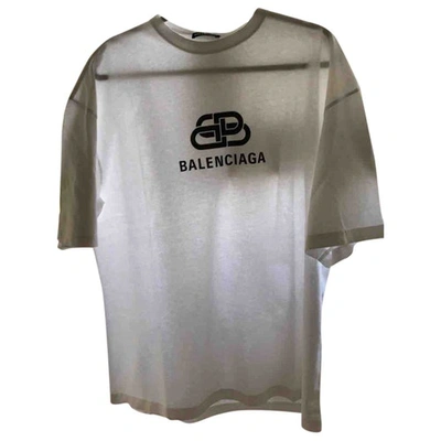Pre-owned Balenciaga White Cotton T-shirts
