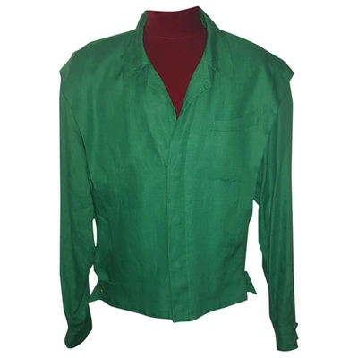 Pre-owned Mugler Green Linen Jacket