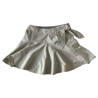 Pre-owned Emporio Armani Mini Skirt In Beige