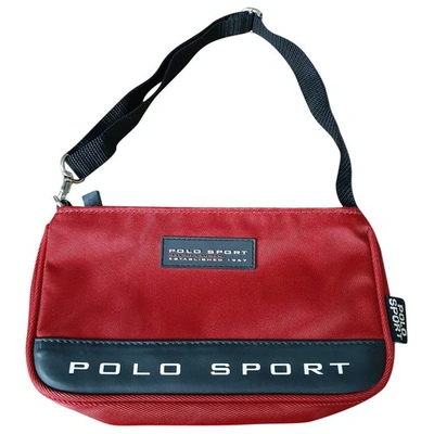 Pre-owned Polo Ralph Lauren Red Cotton Clutch Bag
