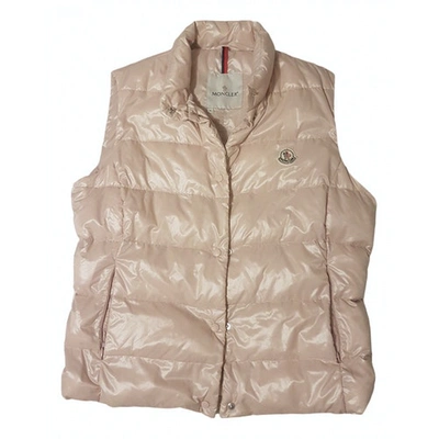 Pre-owned Moncler Sleeveless Pink Coat