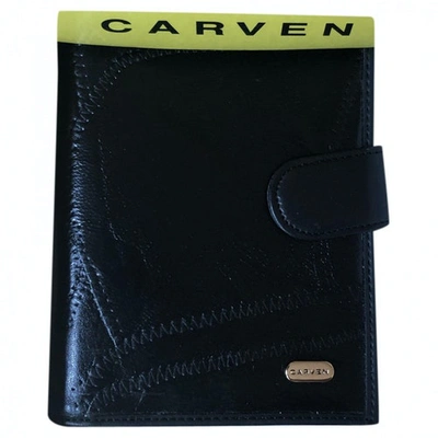 Pre-owned Carven Leather Wallet In Black