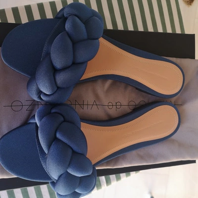 Pre-owned Marco De Vincenzo Blue Cloth Sandals