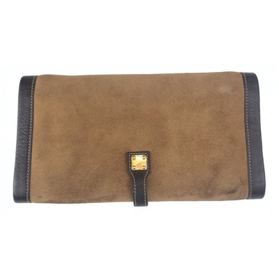 Pre-owned Loewe Brown Suede Clutch Bag