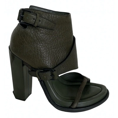 ALEXANDER WANG Pre-owned Leather Sandal In Green