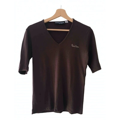 Pre-owned Pierre Cardin Brown Cotton  Top