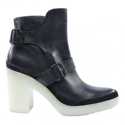Pre-owned Alexander Wang Black Leather Ankle Boots