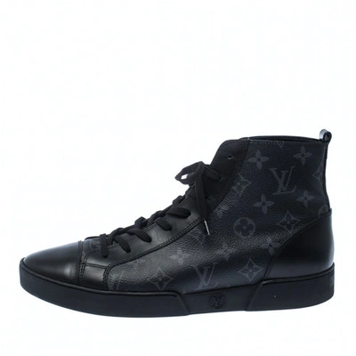 Pre-owned Louis Vuitton Black Leather Trainers