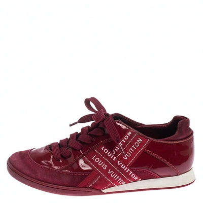 Pre-owned Louis Vuitton Red Leather Trainers