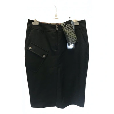 Pre-owned Belstaff Wool Mid-length Skirt In Black