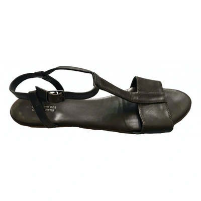 Pre-owned Comptoir Des Cotonniers Leather Sandal In Grey