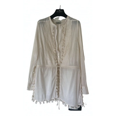 Pre-owned By Malene Birger Ecru Cotton  Top