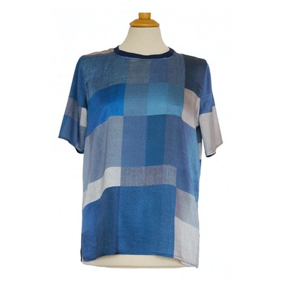 Pre-owned Holzweiler Silk T-shirt In Blue