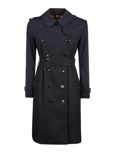 Shop Burberry Kensington Trench In Dark Blue