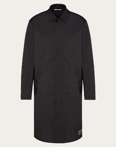 Shop Valentino Vltn Tag Coat In Black