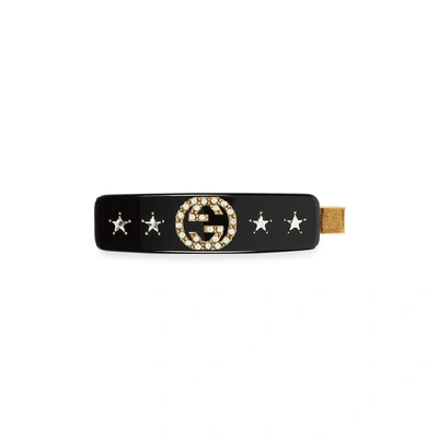 Double G embellished hair clip