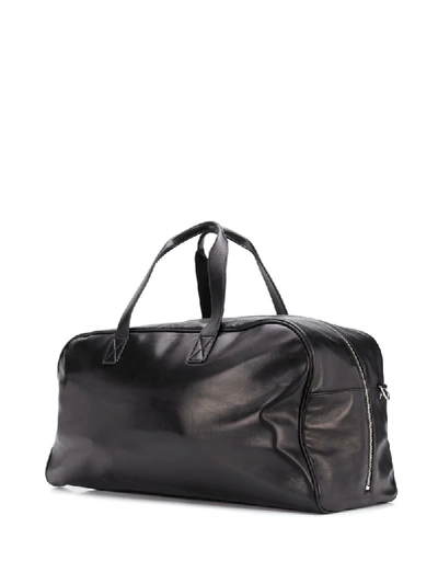 Shop Saint Laurent Leather Duffle Bag In Black