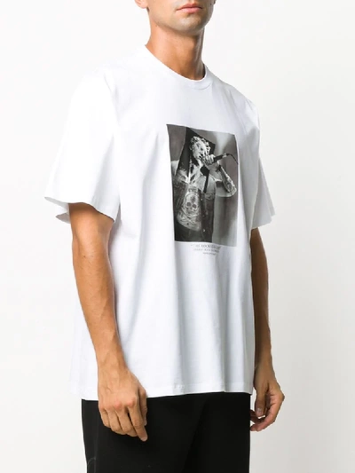 Shop Neil Barrett The Rockstar God Print T-shirt In White
