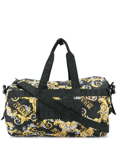 Shop Versace Jeans Couture Baroque Print Holdall In Black
