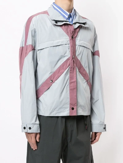 Kiko Kostadinov X Asics Geometric panelled Jacket In Blue ModeSens