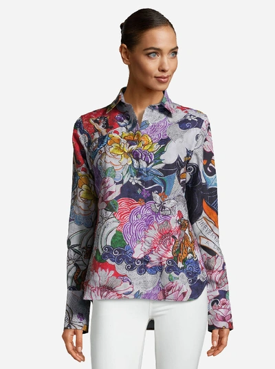 Shop Robert Graham Limited Edition The Cassie Embroidered Shirt In Multi
