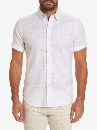 Shop Robert Graham Jackson Short Sleeve Shirt In White