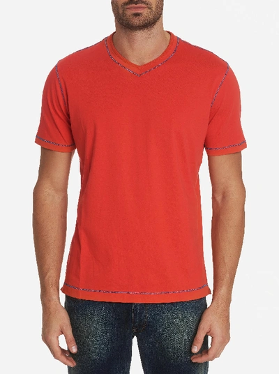 Shop Robert Graham Maxfield T-shirt In Burnt Orange