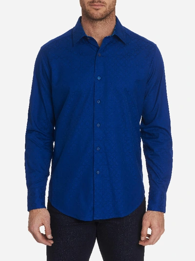 Shop Robert Graham Keaton Sport Shirt In Blue