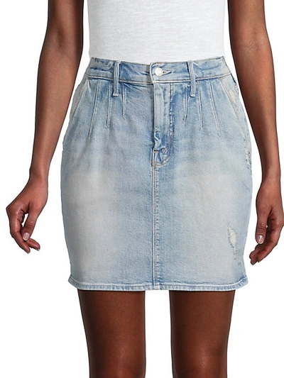 Shop Mother Women's The Double Dart Denim Mini Skirt In Amen