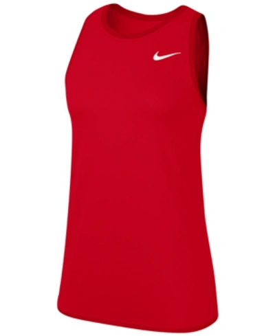 Shop Nike Women's Dri-fit Training Tank Top In University Red/white
