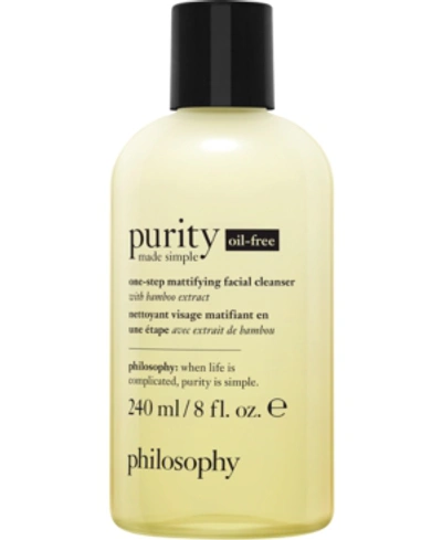Shop Philosophy Purity Made Simple Oil-free One-step Mattifying Facial Cleanser, 8-oz. In No Color